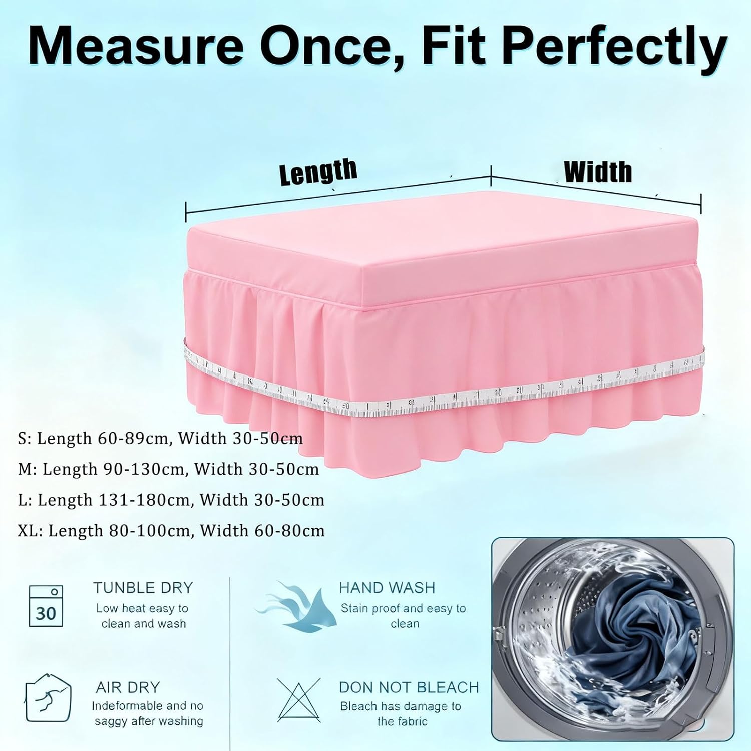 Stretch Slipcover Elastic Polyester Furniture Protector for Living Room, Bedroom, Hotels Decorative, Non-Slip, Durable Design(Pink,XX-Large)