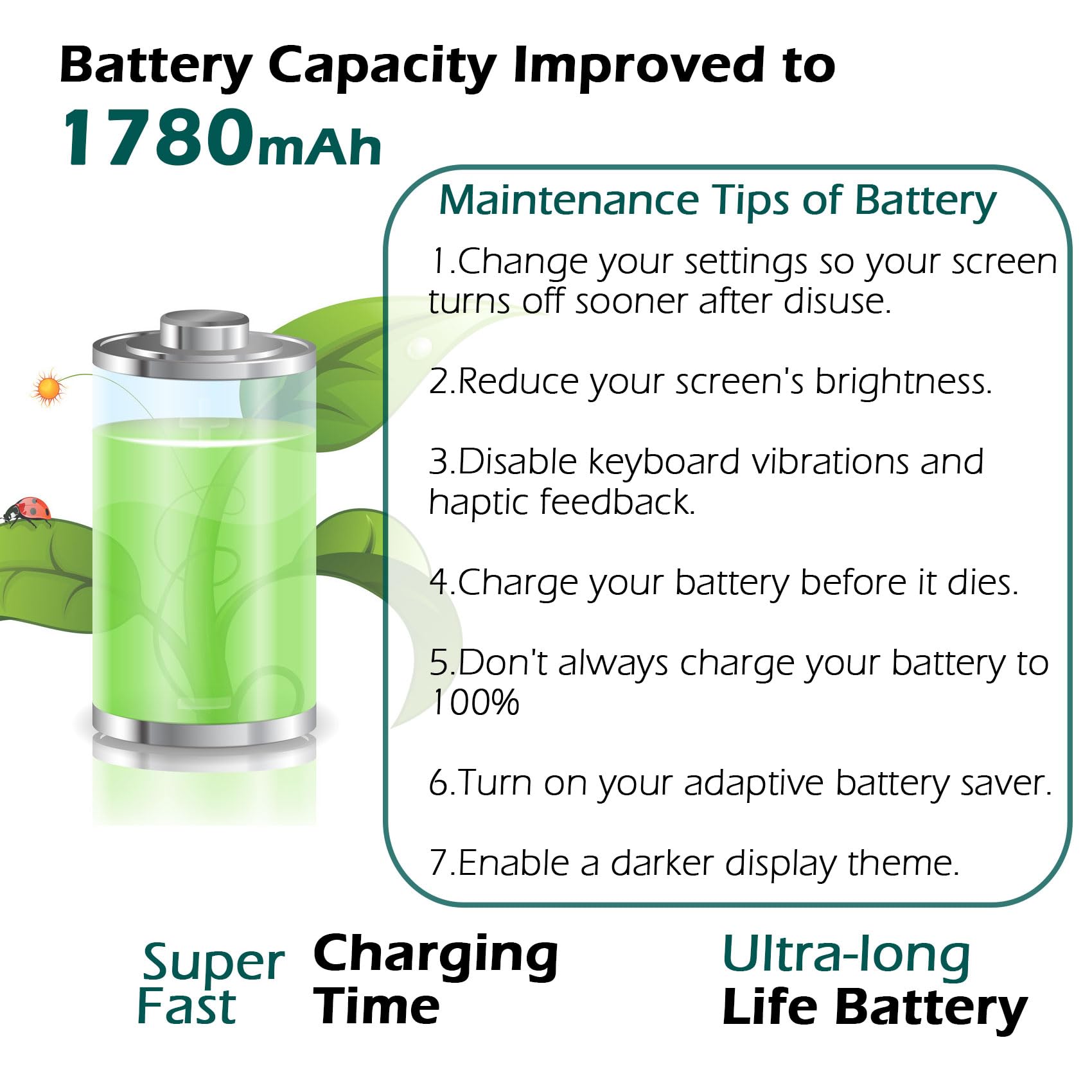 TGXJI Replacement Battery for TLi017C1,Replacement Battery for GreatCall Jitterbug Flip Phone, Ideal 4060A (AT&T), Streak 4060O (Cricket)