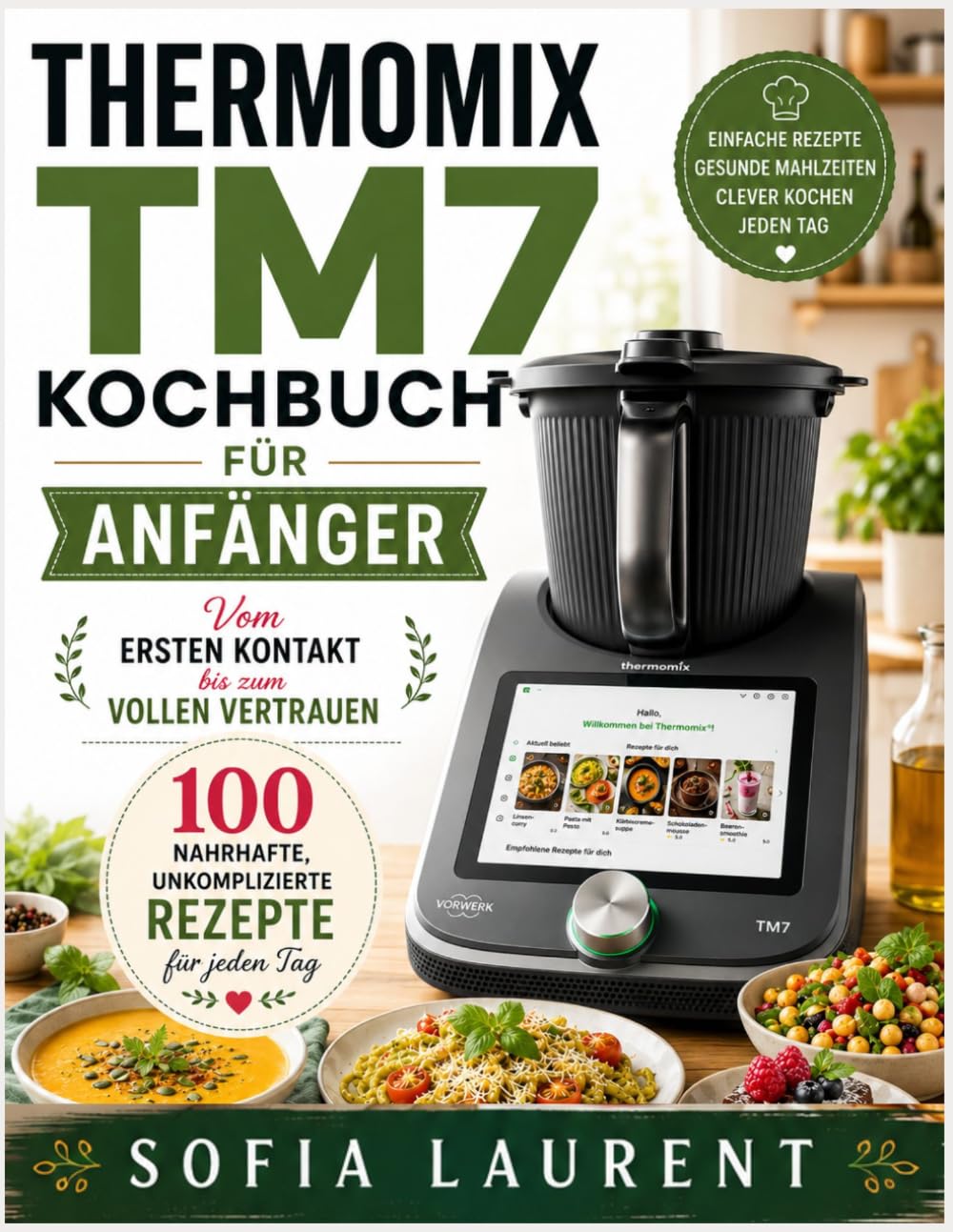 THERMOMIX TM7 KOCHBUCH FÜR ANFÄNGER: Vom ersten Kontakt bis zum vollen Vertrauen 100 nahrhafte, unkomplizierte Rezepte für jeden Tag