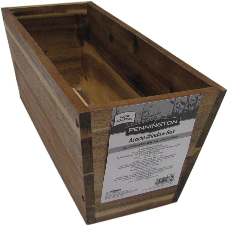 Pennington Acacia Natural Window Box, 15.5"