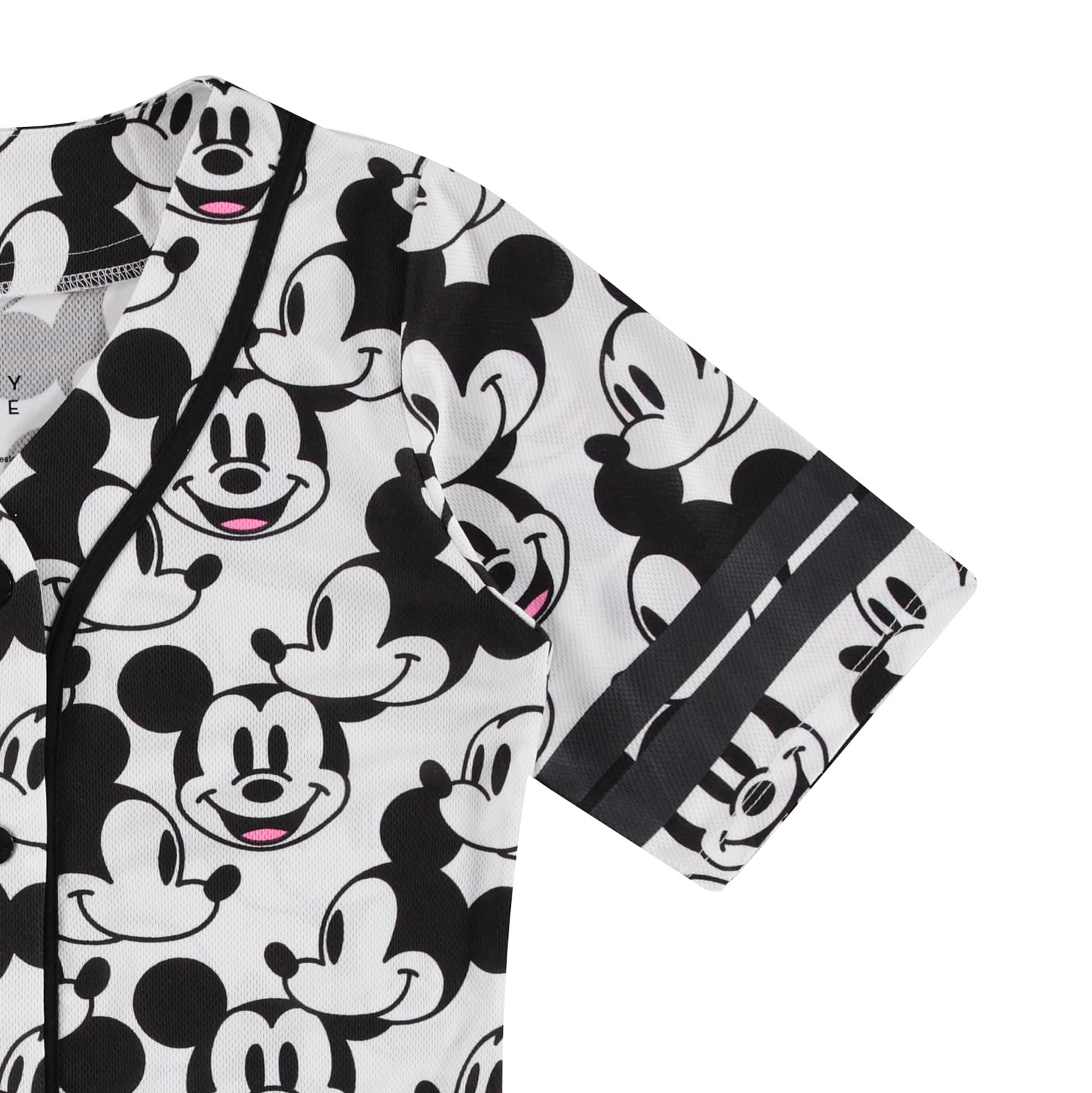 Disney Ladies Mickey Mouse Fashion Shirt - Ladies Classic Mickey Mouse Clothing Mickey Mouse Baseball Jersey Tee