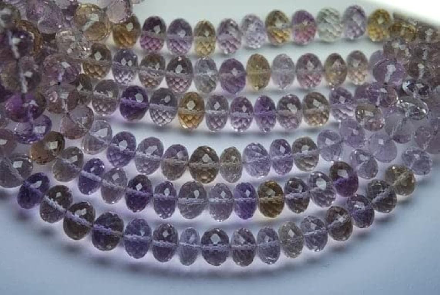 Fil amétrine naturelle facettée rare 9-16mm pour un cadeau artisanal inoubliable