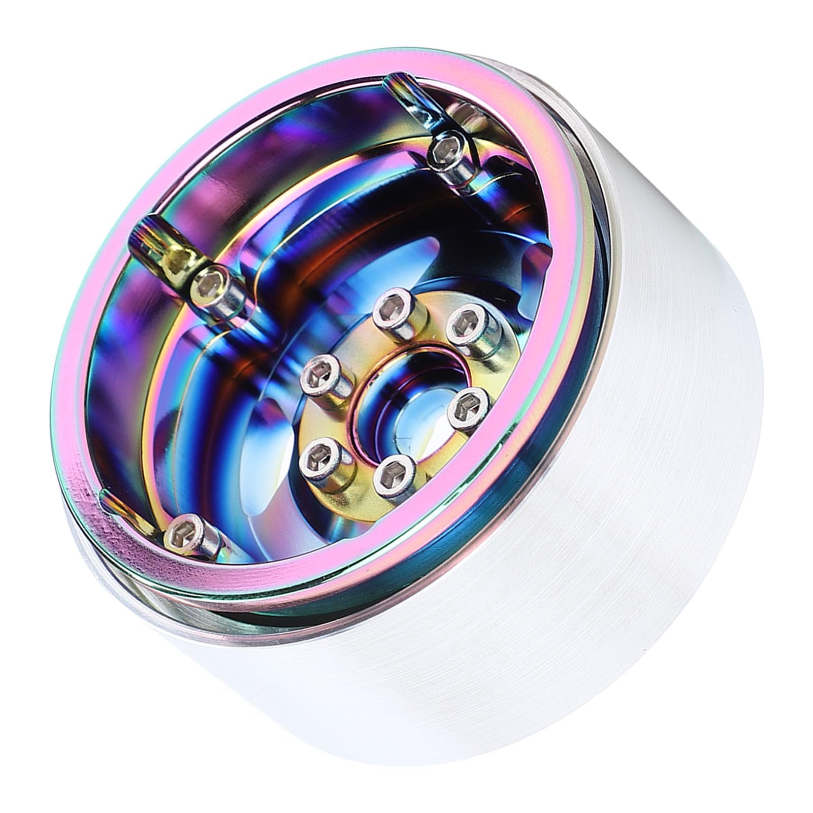 4 pezzi 1.9 pollici Beadlock Cerchione in lega di alluminio colorato leggero cerchi mozzi per 1/10 RC Crawler