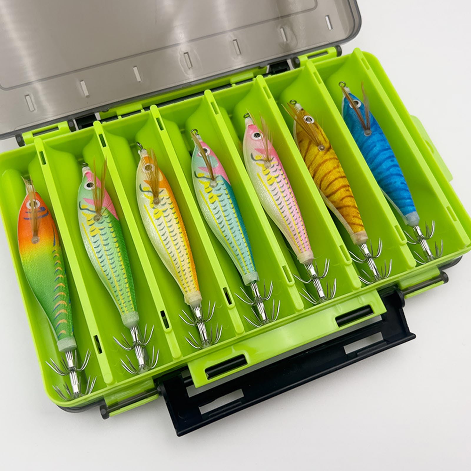 14 Unids Pesca Calamar Señuelo Gancho Calamar Jigging Gancho Camarón Jigs Señuelos de Pesca para Agua Salada y Agua Dulce Cebos Artificiales Duraderos para Pulpos