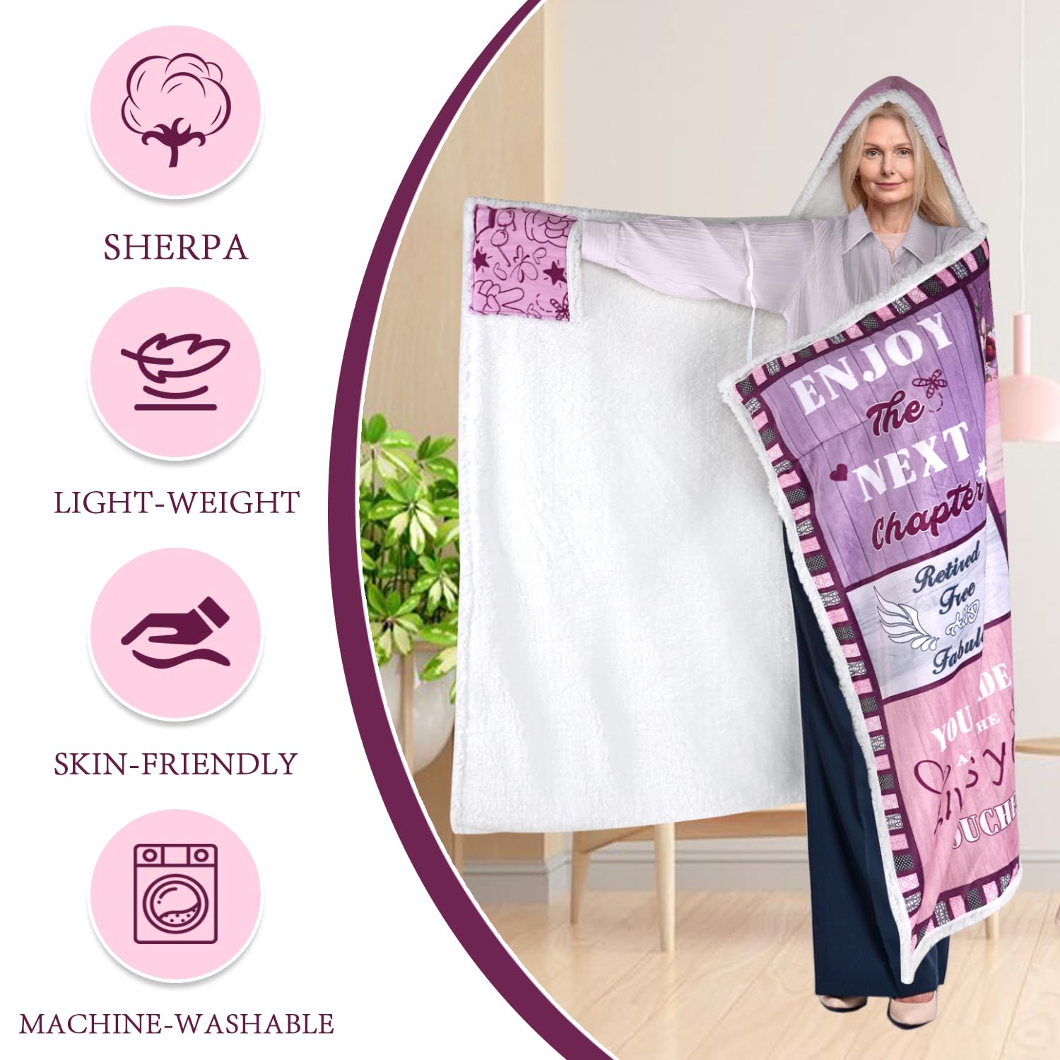 Regalos de jubilación para mujeres y hombres, manta con capucha de doble capa, divertidos regalos de despedida para compañeros de trabajo que dejan a la mujer, las mejores ideas de regalo de
