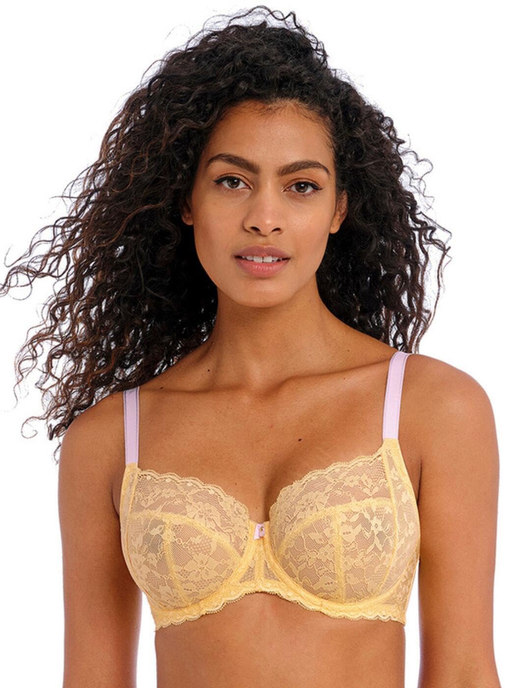 Freya Women's Offbeat Underwire Plunge Bra, Lemon Fizz, 32F