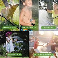 HGLCM Bővíthető Kerti Locsolótömlő 8-Funkciós Szórópisztollyal - 15m Zöld Flexibilis Magic Hose, Szivárgásmentes, Könnyű Tárolás 7