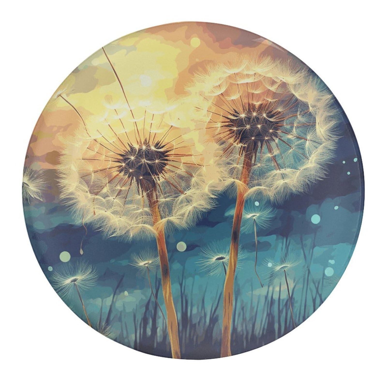 Fekiloot Style Dandelion Diy Drawing Paint Refrigerator Magnet Fridge Magnet4 Pcs