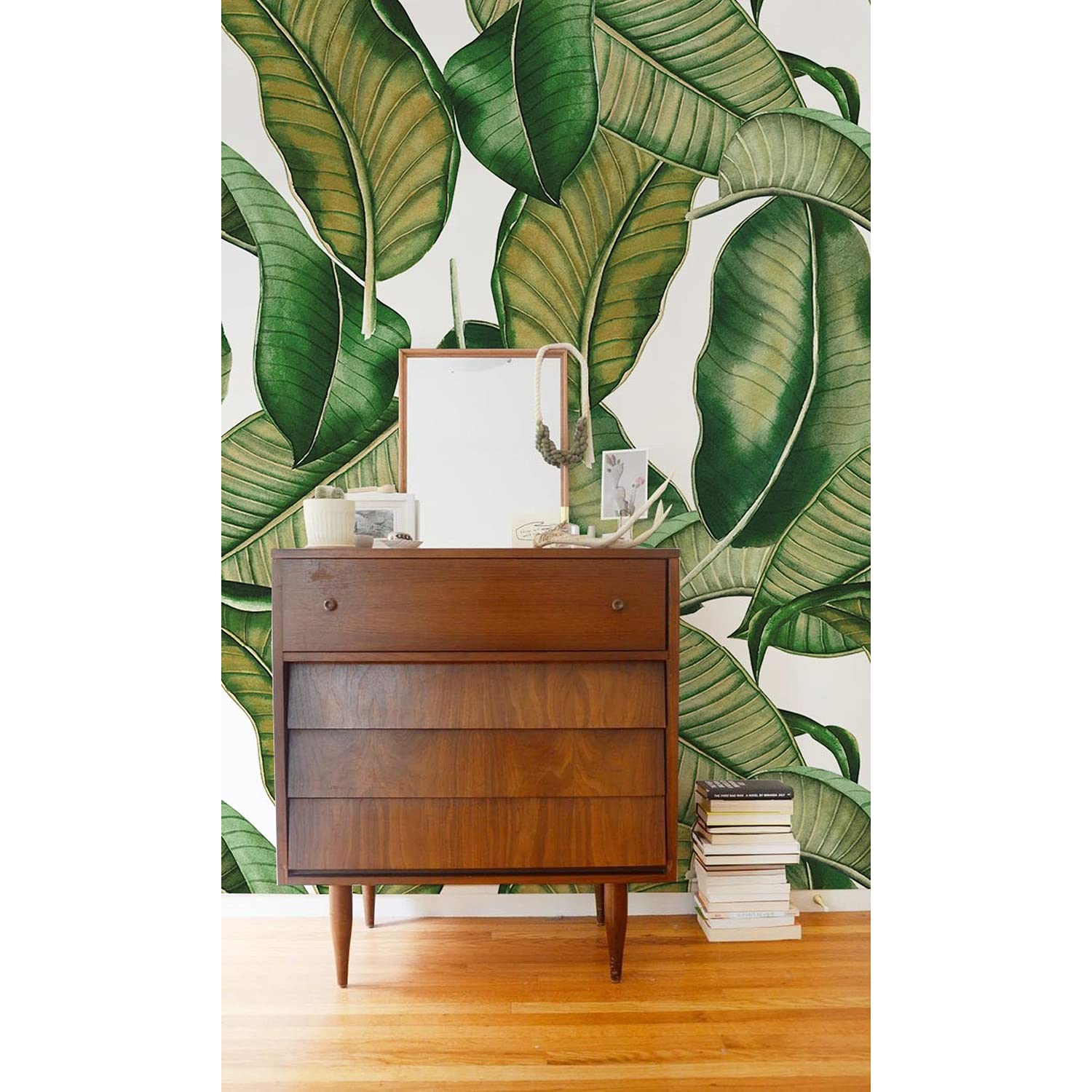 Papier peint feuilles tropicales grand panoramique salon chambre meuble cuisine