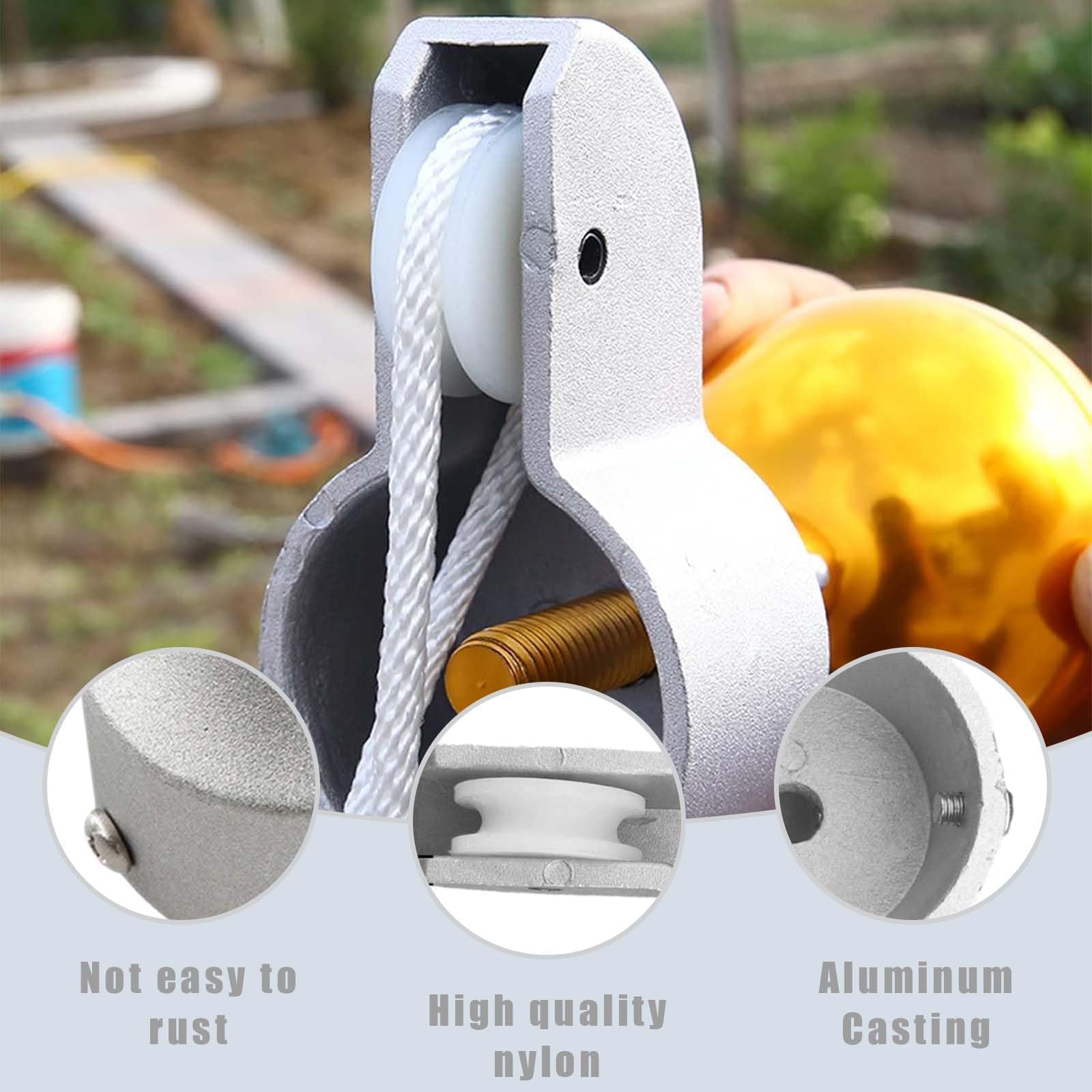 Camion Asta Bandiera, Accessori Asta di Bandiera Pesanti, Gancio Palo di Bandiera Camion, Puleggia per Pennone, Set di Accessori per Pennoni, Accessori per Asta portabandiera, con carrucola