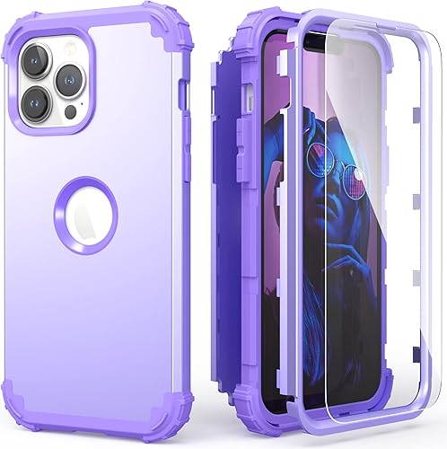 IDweel Funda para iPhone 13 Pro Max con protector de pantalla de vidrio templado, hĂbrida 3 en 1, a prueba de golpes, delgada, resistente, cubierta IDweel Funda para iPhone 13 Pro Max con protector de pantalla de vidrio templado, hĂbrida 3 en 1, a prueba de golpes, delgada, resistente, cubierta