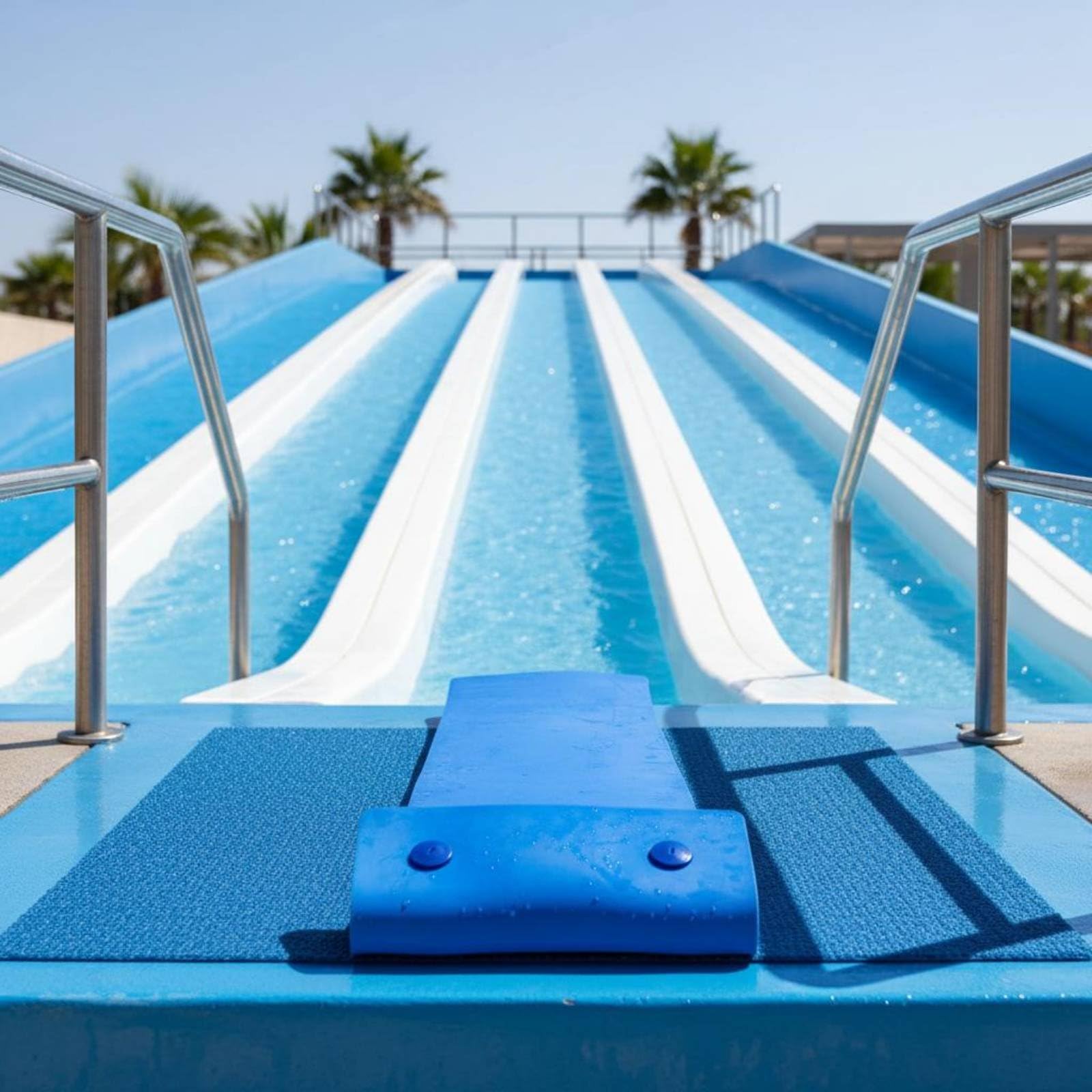 Tappetino Scivolo Acquatico Copertura Protezione Pista Tavoletta Parco Acquatico Materassino EVA Scorrevole Resistente per Scivolata Controllata E