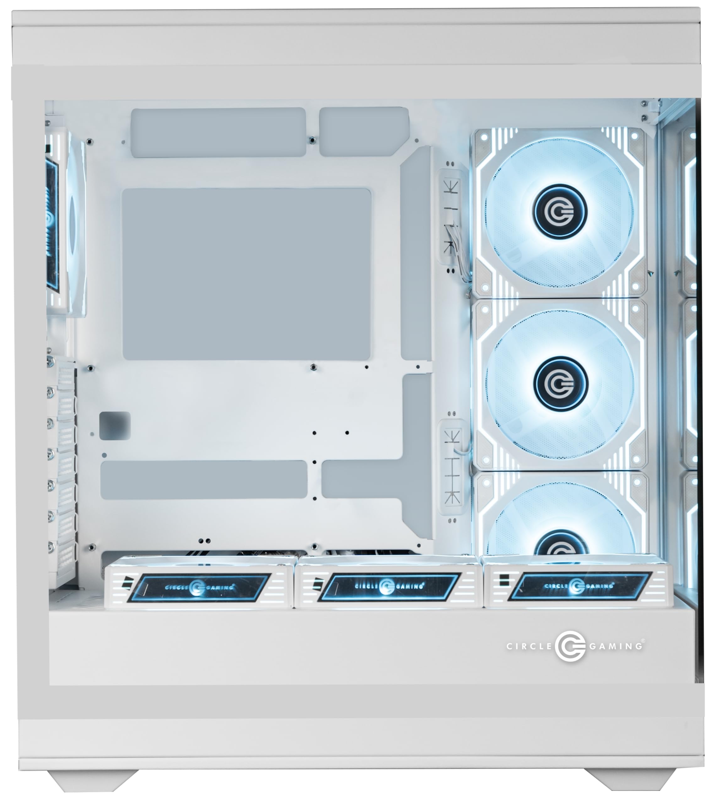 Circle Thrillux Gaming Case - White | ARGB Fans -3