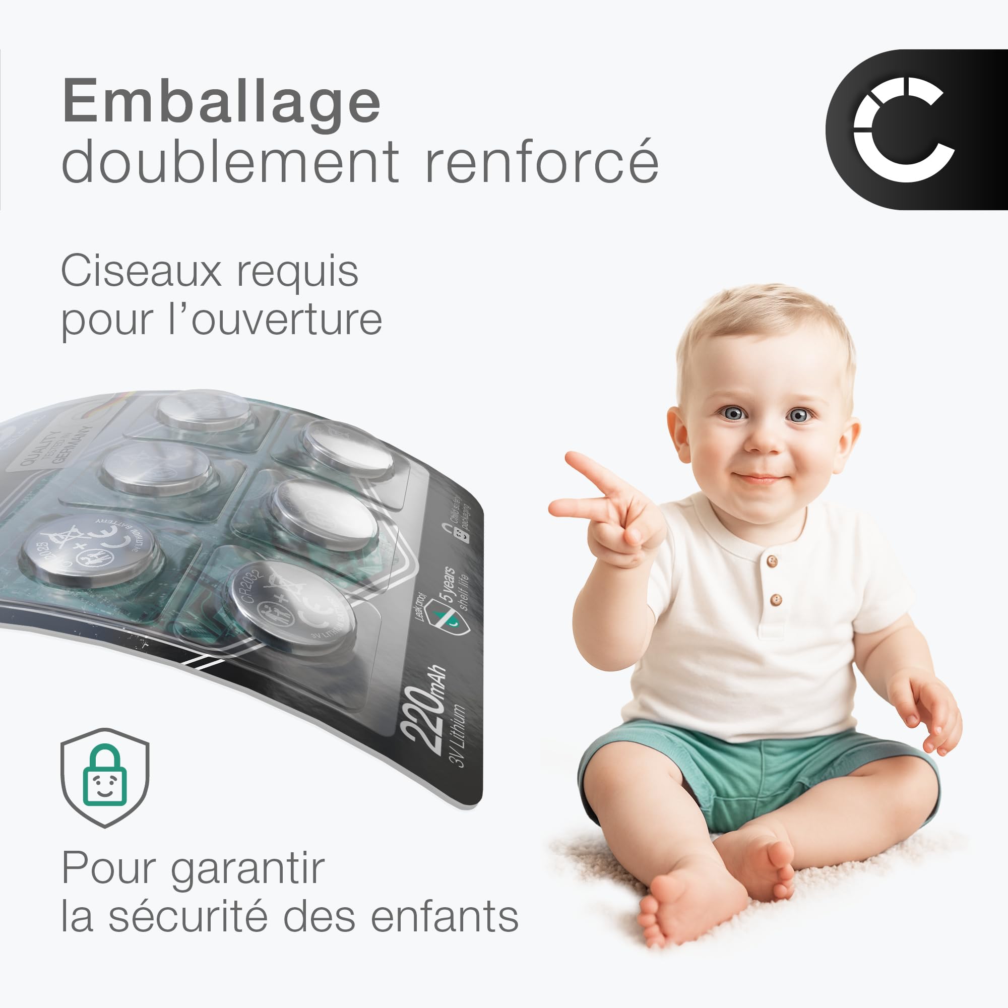 CELLONIC CR2032 Piles de Bouton Lithium Compatible avec Télécommandes, Thermomètres, Lumières LED - Pack de x6 - 4