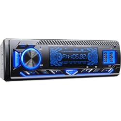 Radio Cafini Para Auto DAZZMO Autoradio Bluetooth RDS Radio Coche Siete Colores Ajustable, 1 DIN Autoradio Bluetooth 5.0 Manos Libres Soporta USB Cargar/SD/FM/AUX/WMA/WAV/MP3 Estéreo 65W X 4 Volante Control Remoto
