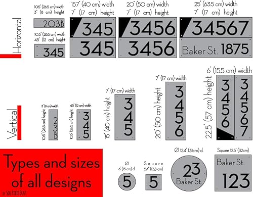 Miniatura 4 de Modern House Numbers - Square Black with White Acrylic - Contemporary Home Address - Sign Plaque - Apartment Door Number