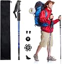 Trekking Pole – Lightweight Collapsible Hiking Poles, Shock-Absorbent Walking Sticks with All Trekking Accessories for Men with Carry Bag (Blue) gallery image
