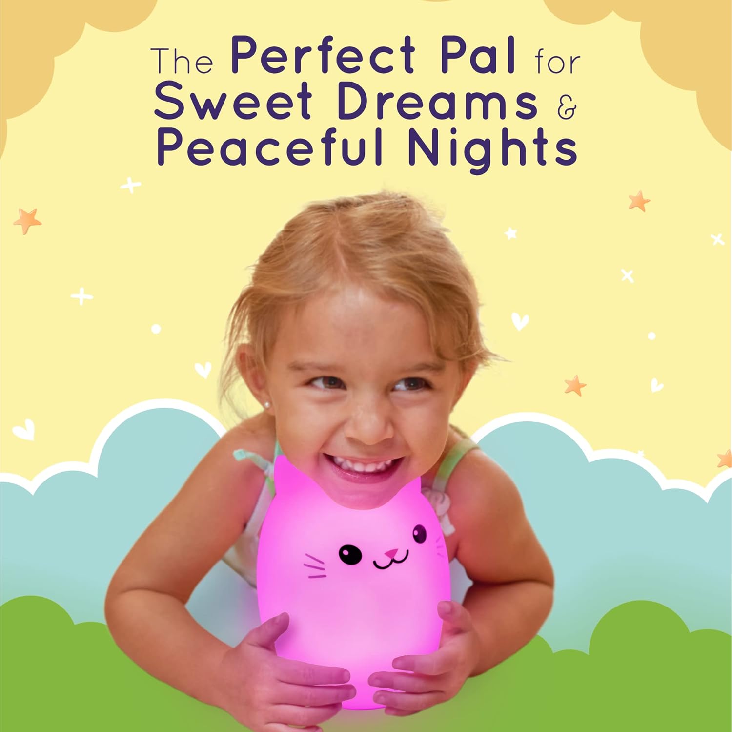 Adorable Cat-Shaped Silicone Nursery Night Light