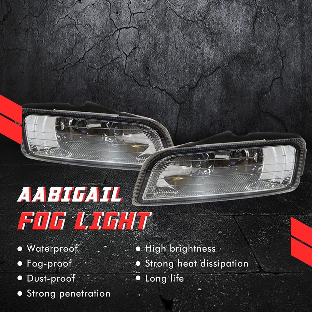 Driving Fog Lights Lamps Replacement for Honda Accord 2003-2007 Sedan JDM Japan style full kit 4 Door Only Rare with H11 12V 55W Halogen Bulbs & Wiring Harness Kit (Clear Lens)