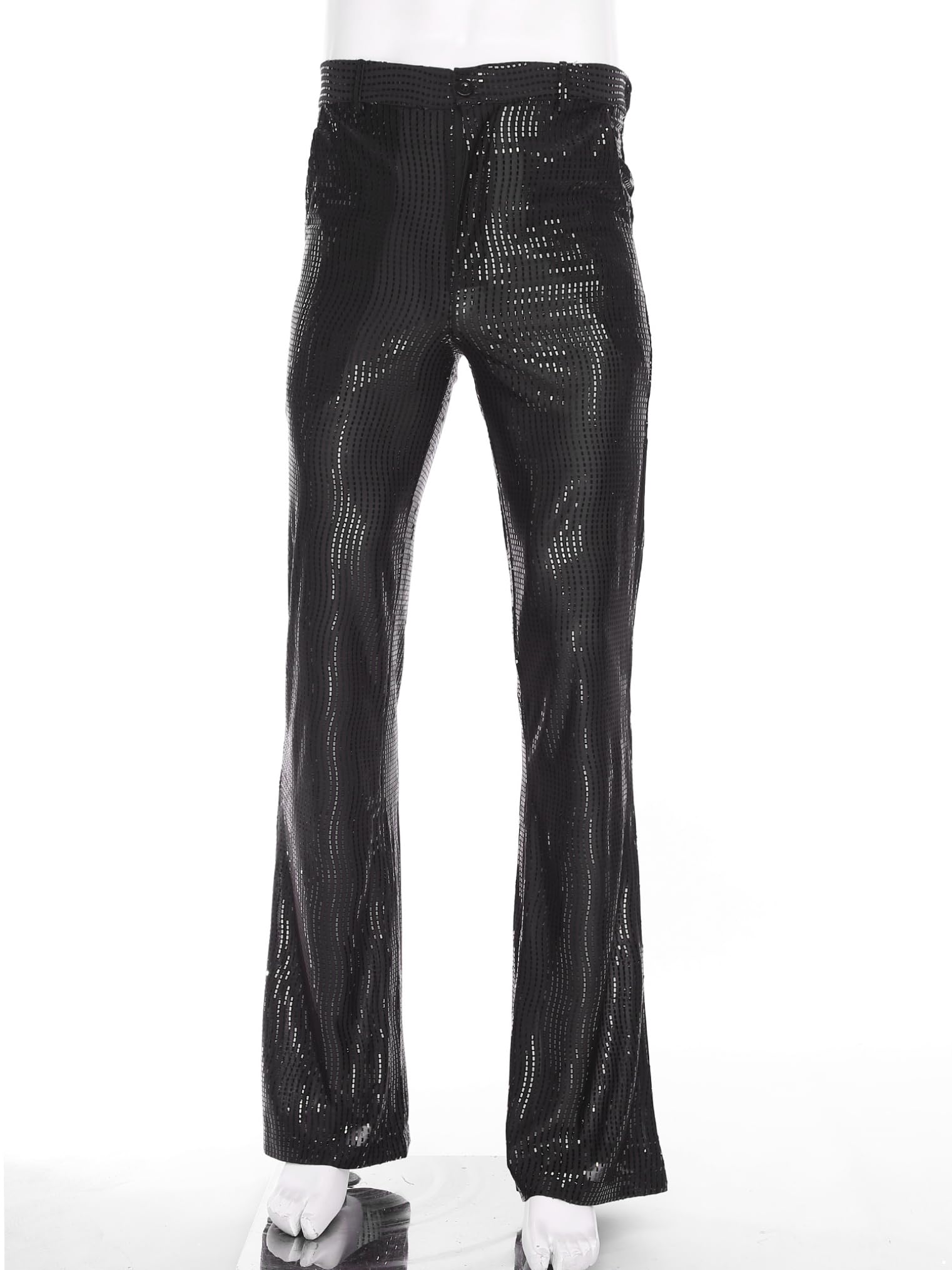 Choomomo Pantalones retro años 70 80 para hombre, brillantes, jazz, baile escénico
