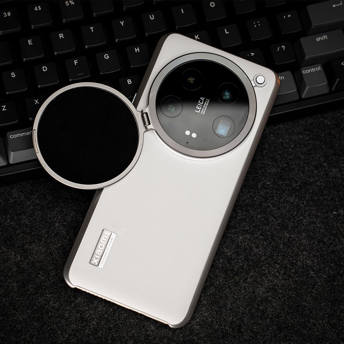 Fotorgear Designed for Xiaomi 14 Ultra,Flexible TPU Anti-Slip Shockproof Military Protection Bumper Phone Case,Slim Case Cover for Xiaomi 14 Ultra with T Mount Lens Mount (White)
