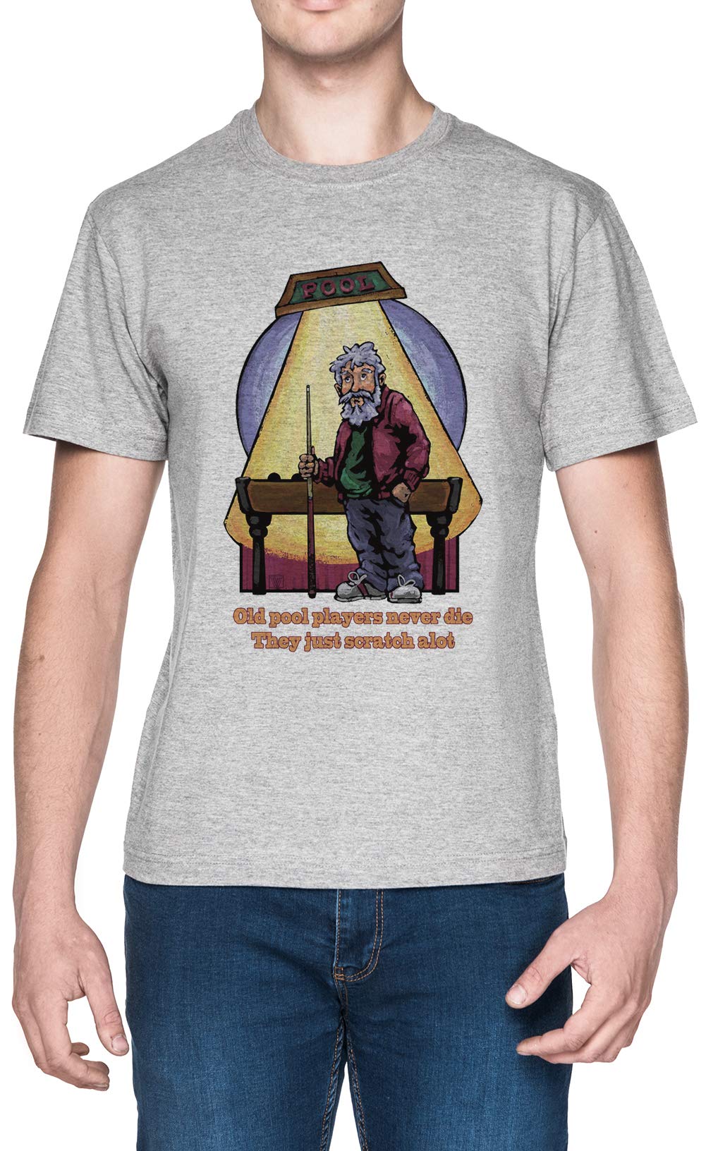 Old Pool Players Grey Men's T-shirt Tee