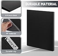 Vista 3 de Teling Paquete de 12 Carpetas de Sujeción Sin Perforación de 8.5 x 11 Pulgadas, Carpetas Sin Anillos con Bolsillo, Clip de Metal Flexible