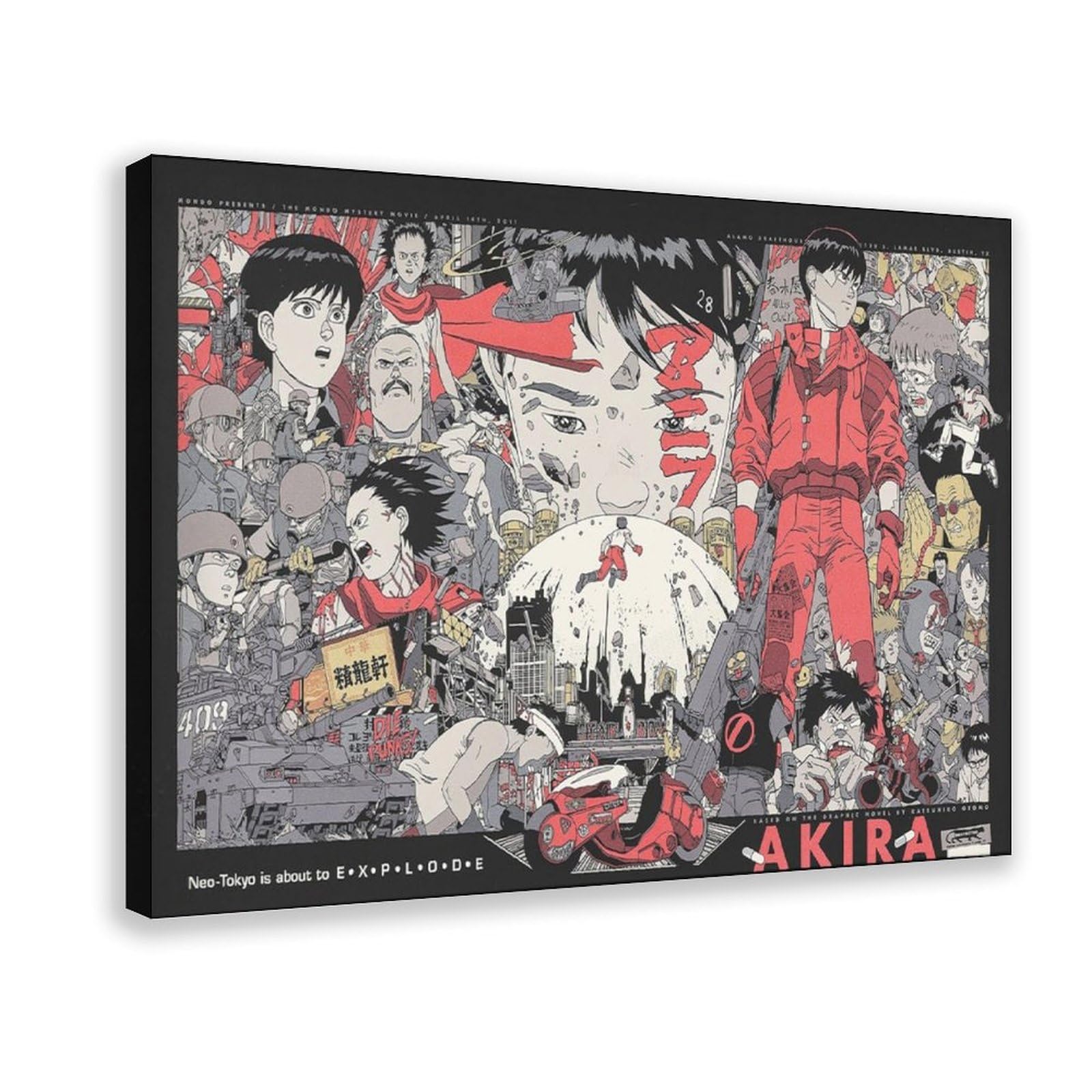 Ncudank Akira Movie Poster Canvas Poster Wall Art Decor Print Picture Paintings For Living Room Bedroom Decoration 08X12inch(20X30cm)