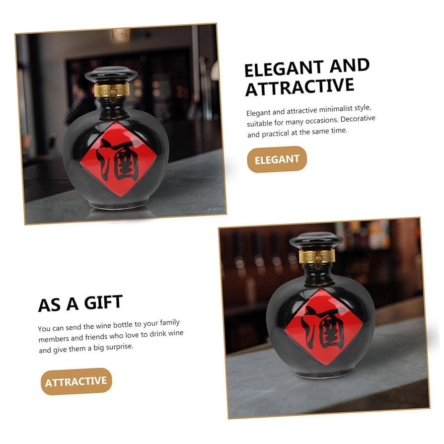 Amazon｜OUNONA 日本の清酒瓶のワインの瓶：ビンテージレトロ