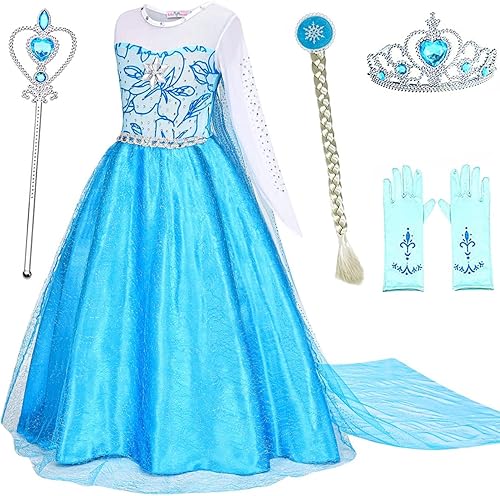 Miniatura 3 de Avady Princess Dress for Girls Long Sleeve Elsa Costume Kids Halloween Costumes Cosplay Outfit