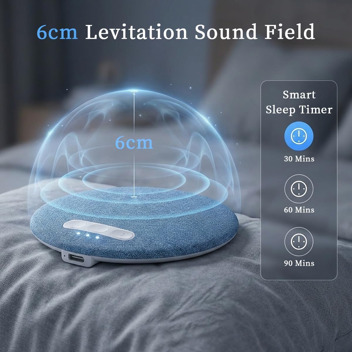 Pillow Speaker,Bluetooth Pillow Speakers for Sleeping,Under Pillow Speaker with White Noise Timer,Stereo Sound, No Headphones Needed，Suitable for Adults to Help Them Sleep — view 4