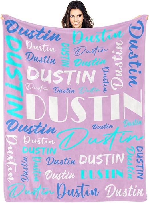 Personalized Blankets for Kids with Names Customized Blankets with Name for Adult Custom Blanket Gift for Birthday Christmas Valentines Day Gift