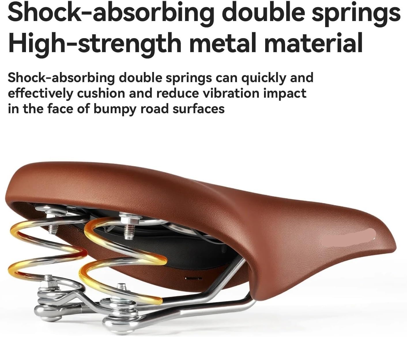 Men's and Women's Comfortable Saddle Bicycle Wide Soft Leather Seat Parts Cushion