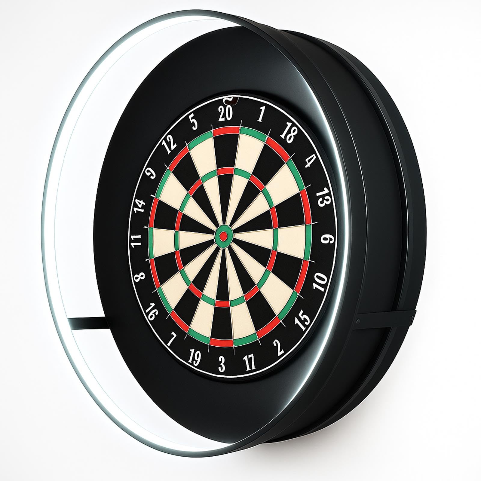 Dartboard Ring Light LED Lighting System Aluminium GTRIX Flux Pro 360 Degree Slimline Illumination for Dart Boards Bright Shadowless Surround Easy Fit Metal Frame Game Compatible with Winmau Unicorn