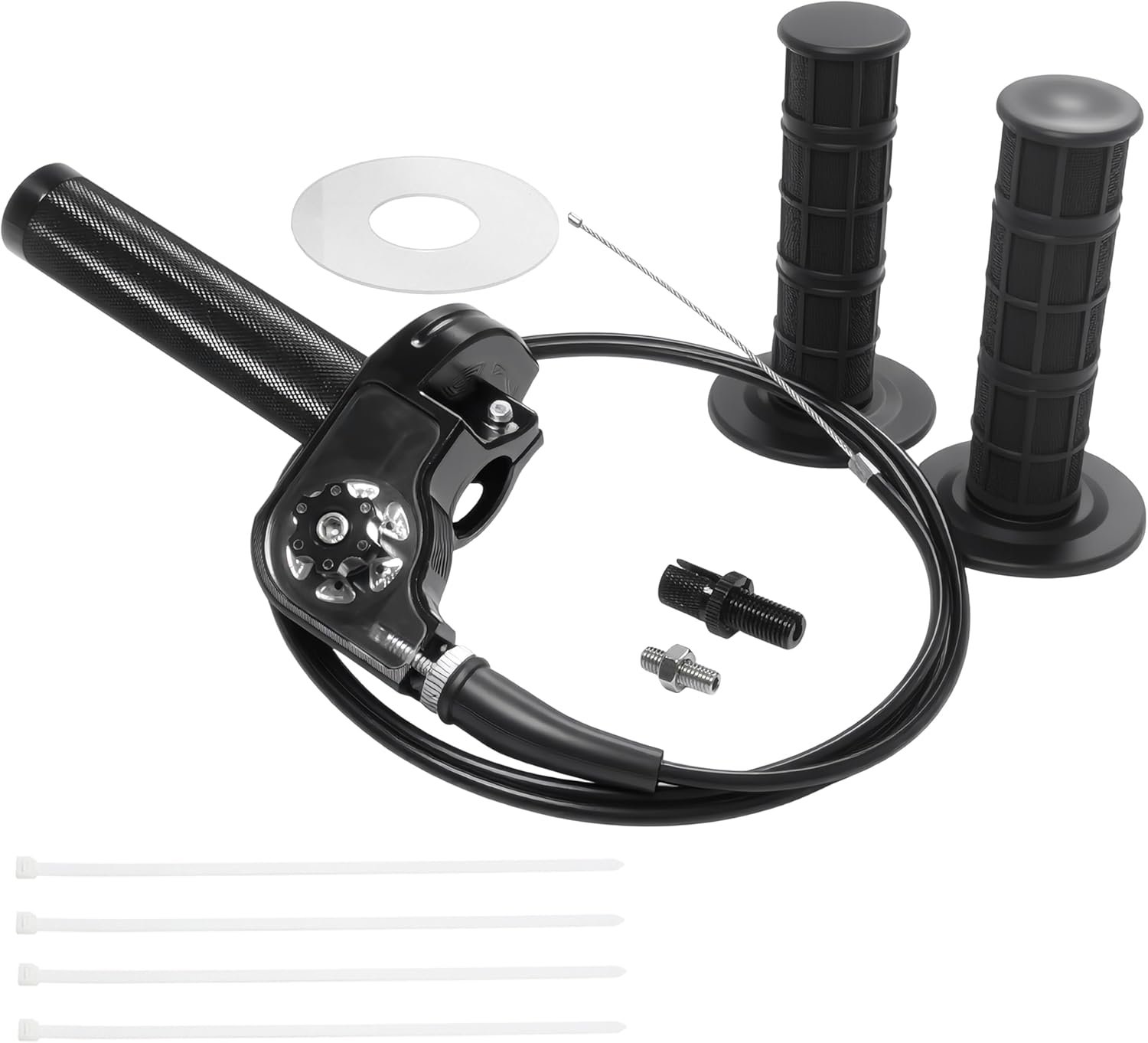 Motorcycle Throttle Assembly,7/8" Quick Twist Throttle Grips with Throttle Cable Aluminum Alloy Universal for CRF KLX SSR TTR 110 125 150 250cc Dirt Pit Bike ATV Mini Bike