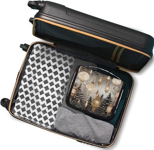 Miniatura 8 de QsirBC The Christmas Funny Texture Toiletry Bag for Women, Travel Makeup Organizer with Hanging Hook, Traveling Cosmetic Bags for Toiletries