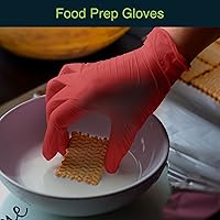 Vista 3 de Guantes desechables de nitrilo color burdeos claro – 50 unidades – Guantes de nitrilo de 3 mil pequeños – Guantes de goma sin polvo ni látex
