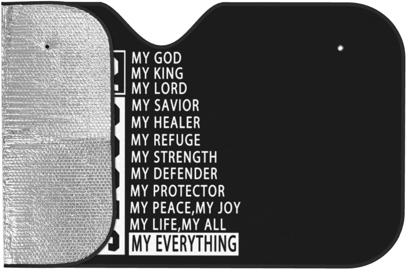 Car Windshield Sunshade Foldable Sun Visor, Religious Christian Faith Jesus Sun Shade Uv Ray Protectorfor Car SUV Truck Car Keep Vehicle Cool