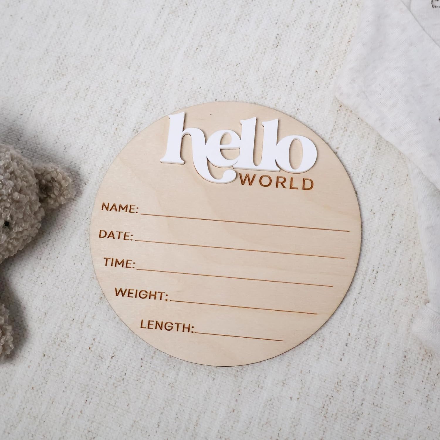 Newborn Baby Hospital Announcement Keepsake (Modern)