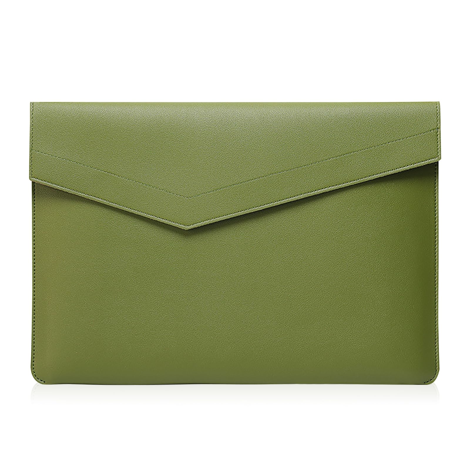 HinZann 15-16 Zoll Laptoptasche Hülle für MacBook Air 15 M5/M4/M3/M2 / MacBook Pro 16 M5/M4/M3/M2/M1 Pro/Max, 15 15,6 16 Zoll Laptophülle, Leder Leichtgewicht Computer Schutzhülle - Hell Grün