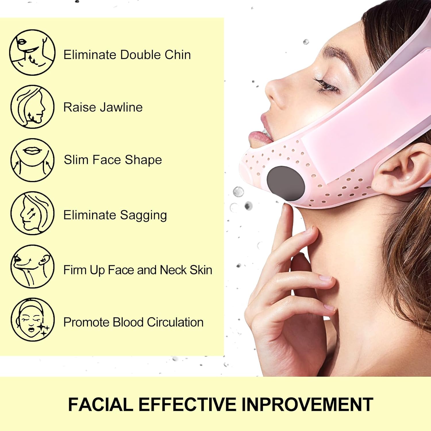 Face Slimming Chin Strap, Soft Silicone Jawline Lifting Band, Adjustable Reusable Double Chin Reducer for Women and Men - Image 6