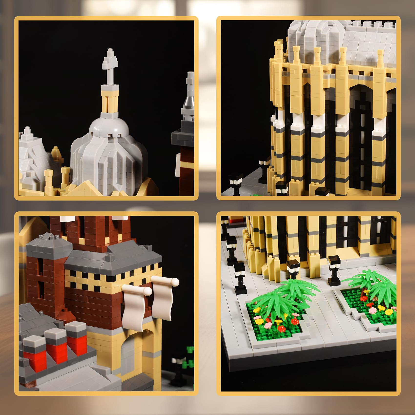 LULUFUN Set di blocchi da costruzione della cattedrale di Aquisgrana, giocattoli famosi in tutto il mondo, kit di micro mini blocchi per hobbisti, regalo per adulti e bambini (6650 pezzi)