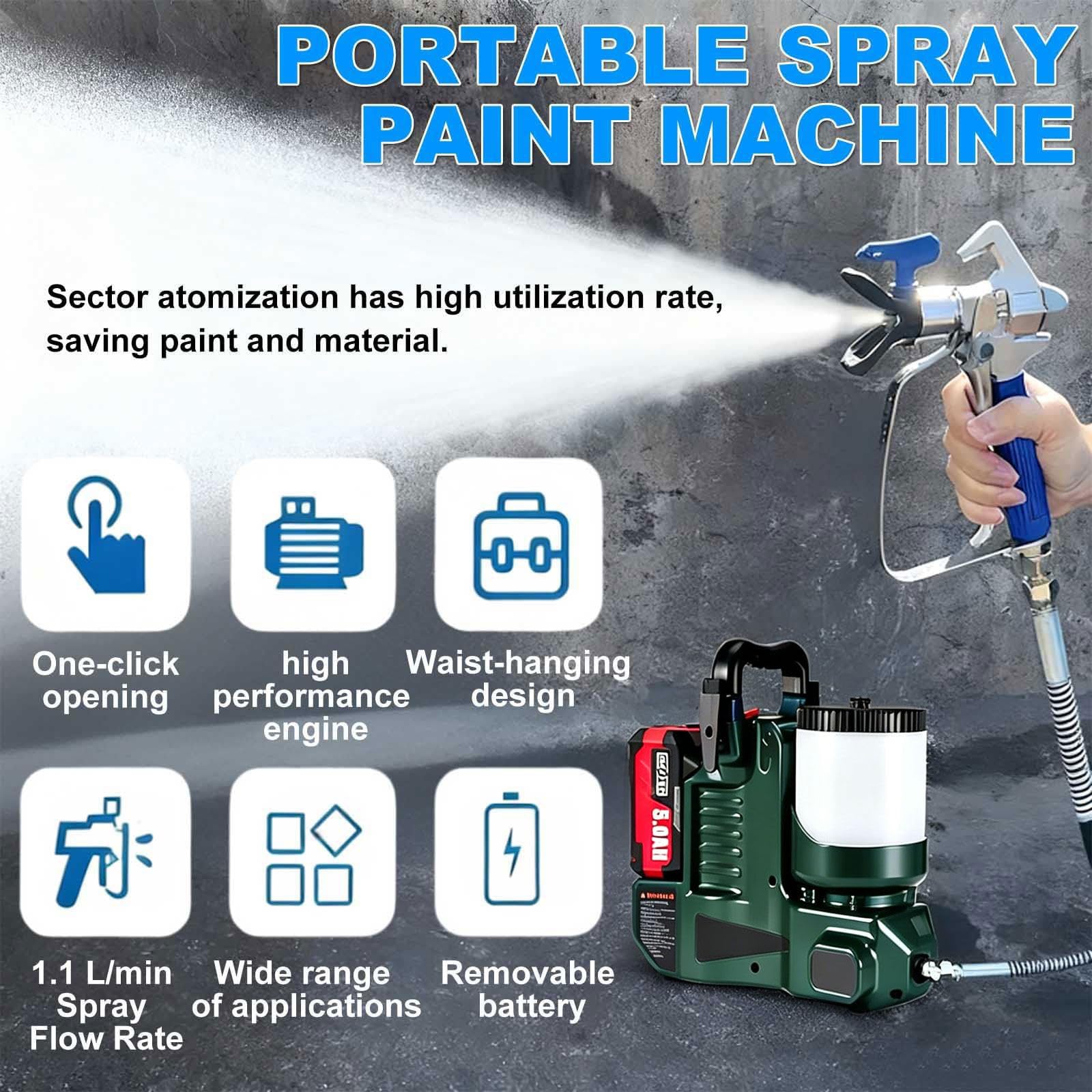 Pulverizador Quick Shot con protección contra sobretemperatura, manguera de alta presión de 70 pulgadas para pequeñas renovaciones y estructuras de acero
