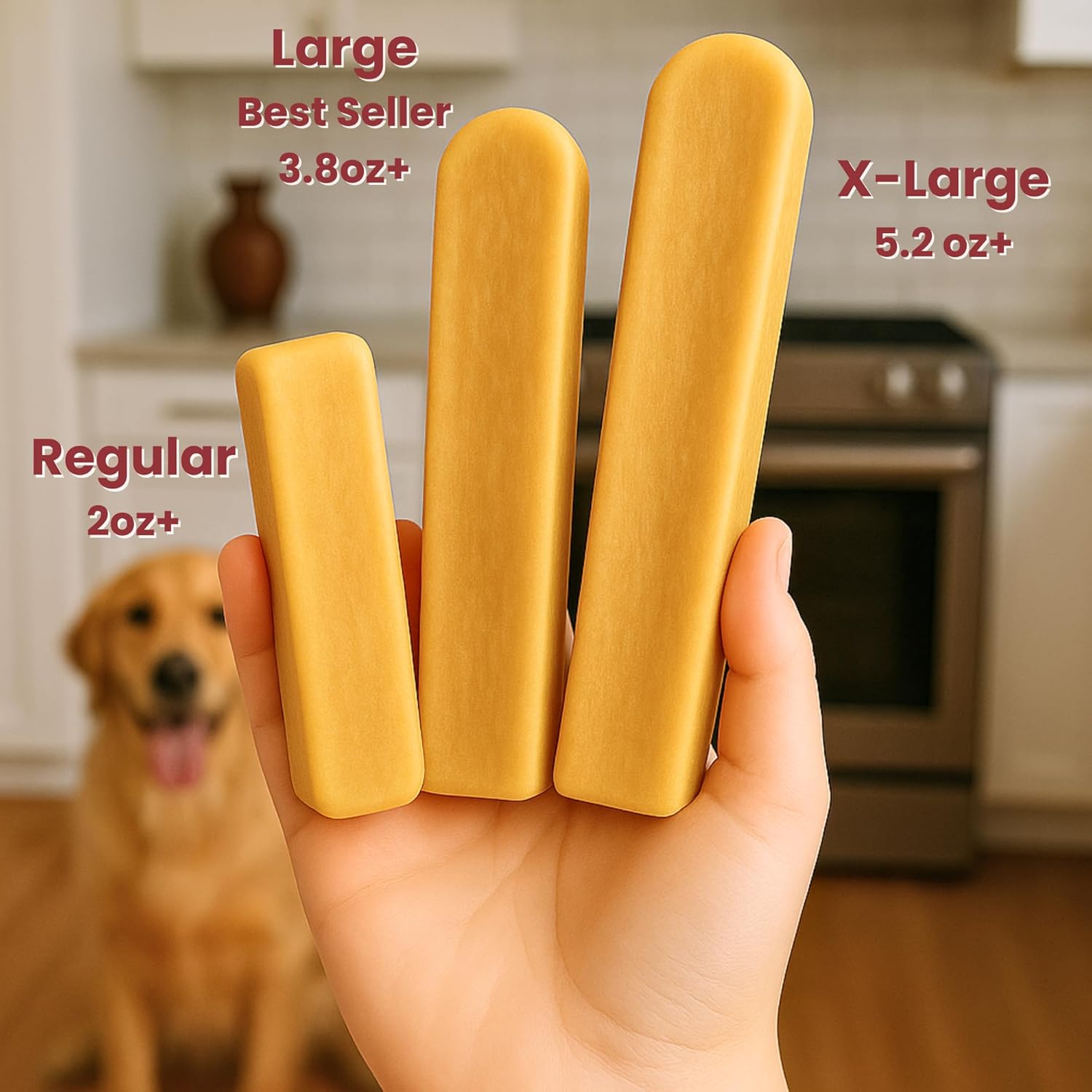 Majestic Pet Himalayan All-Natural Cheese Dog Chews - Long Lasting Dental Chew for Dogs - Healthy Pet Treats with Beneficial Ingredients (Variety Pack, Large, 5 Pack)