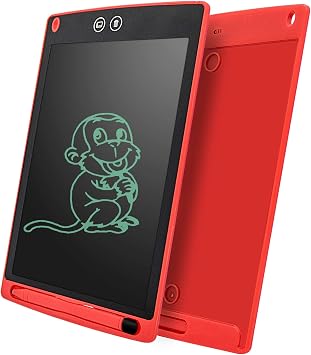 LCD Writing Tablet Digital eWriter Electronic Graphic Tablet Drawing Tablet Erasable Portable Doodle Board Color: Red
