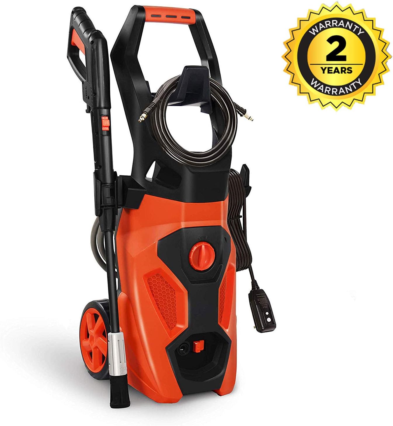 Cozylifeunion Electric Pressure Washer, 2100 PSI 1.8 GPM Car Power High Pressure Cleaner Machine with Spray Gun, Spray Brush, Adjustable Nozzles and 26ft High Pressure Hose