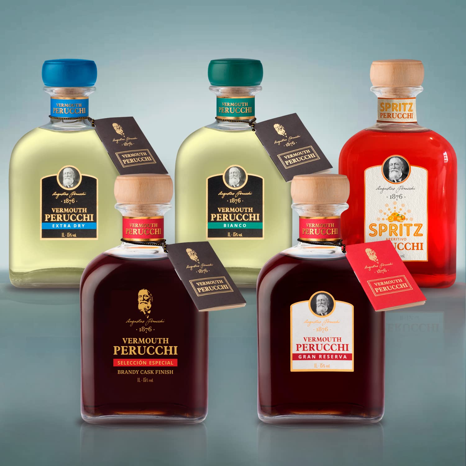 Vermouth Perucchi Gran Reserva Dorado – Pack 3 botellas – Elaborado en España – 15% Alcohol – Crianza media de 3 años por metodo solera – Selección Vins&Co – 1000 ml