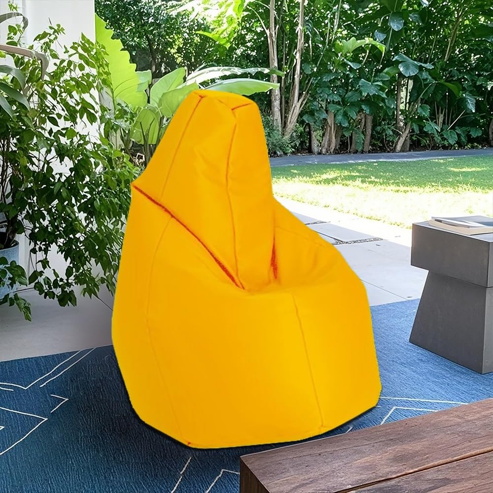 Floating Bean Bag For Pool No Fillers Outdoor Waterproof Oxford Bean Bag Cover Aterproof Bean Bag Reusable Bean Bag For Swimming Without Filler Garden Beach Camp Beanbag Sofa(Yellow,S-D70cm-2.3ft-cove