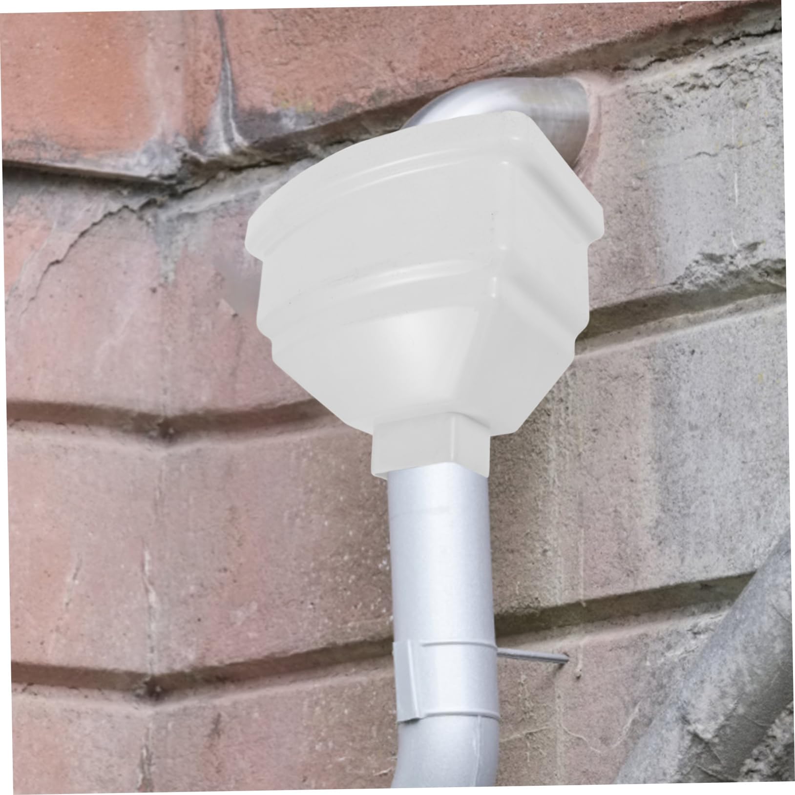 Desviador de Bajante Curvo de PVC Blanco para Canalón