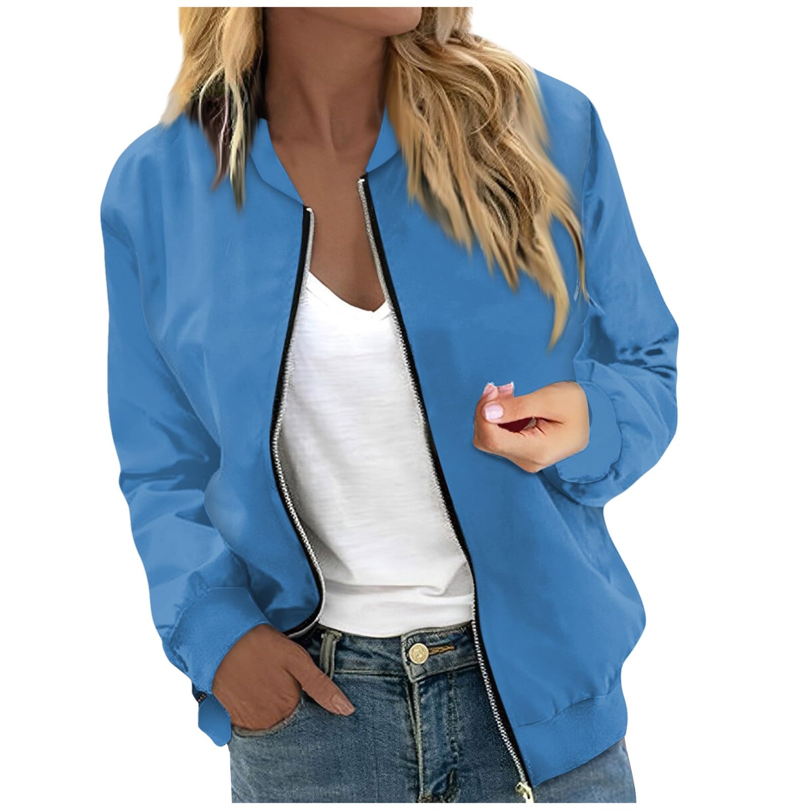 FlekmanArtHalloween Costumes For Women Cute Pumpkin Bomber Jacket Lightweight Zip Up Jacket Coats Trendy Festival Clothes